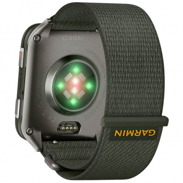 Умные часы Garmin Venu X1 Green с нейлоновым ремешком Moss ComfortFit 010-02980-03 в Барнауле