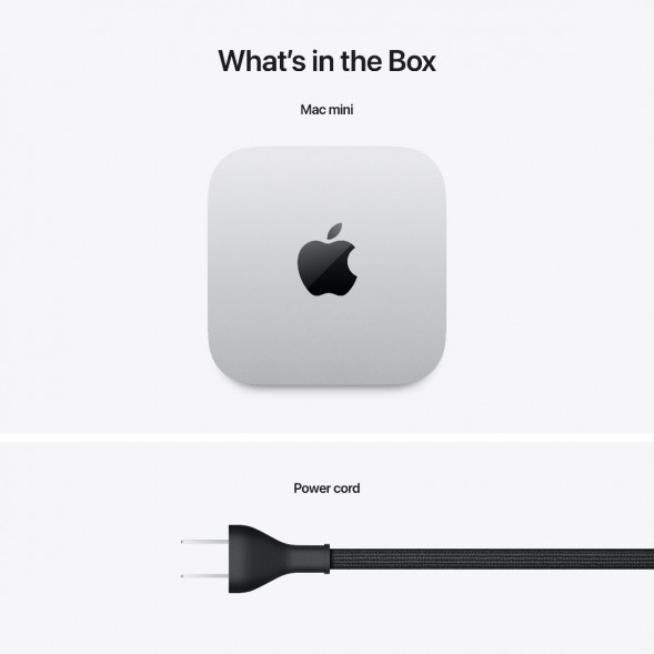 Компьютер Apple Mac mini M4 2024 (MU9E3) (10 Core GPU, 16ГБ, 512ГБ SSD, Apple, macOS), серебристый в Барнауле