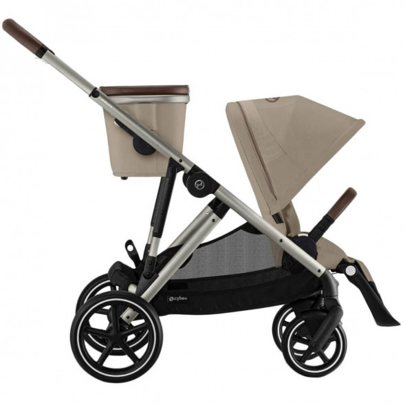 Детская коляска Cybex Gazelle S TPE Almond Beige с корзиной и дождевиком в Барнауле