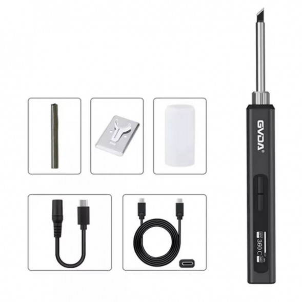 Портативный электрический USB паяльник GVDA GD300 (набор 7 предметов) в Барнауле