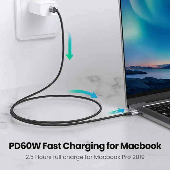 Кабель USB Type-C/Type-C Ugreen 60W, 1 м в Барнауле