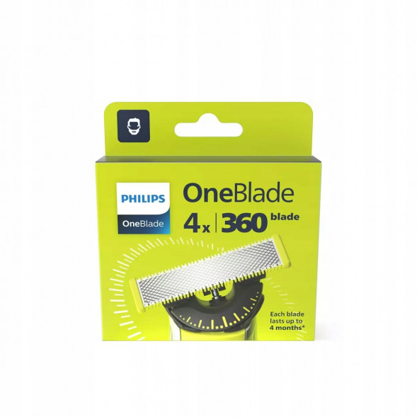 Сменные лезвия Philips Oneblade 360 QP440/50, 4 шт. в Барнауле