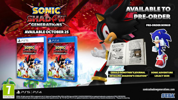 Игра Sonic x Shadow Generations Day One Edition [PS4, русские субтитры] в Барнауле
