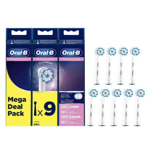 Насадки на зубные щетки Oral-B Sensitive Clean, 9 шт. в Барнауле