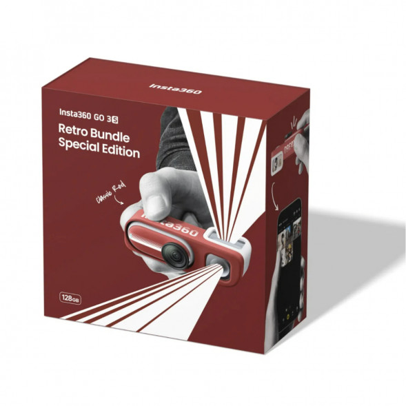 Экшн-камера Insta360 Go 3S Retro Bundle Special Edition 128ГБ, Red в Барнауле