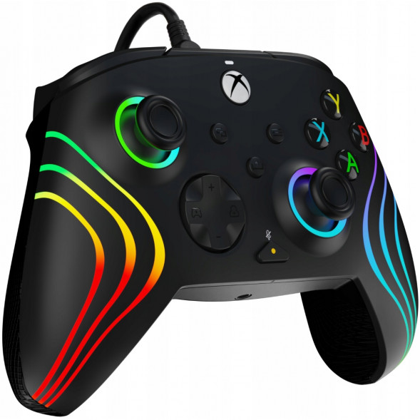 Геймпад проводной PDP для Xbox Afterglow Wave, Black в Барнауле