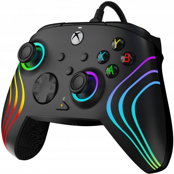 Геймпад проводной PDP для Xbox Afterglow Wave, Black в Барнауле