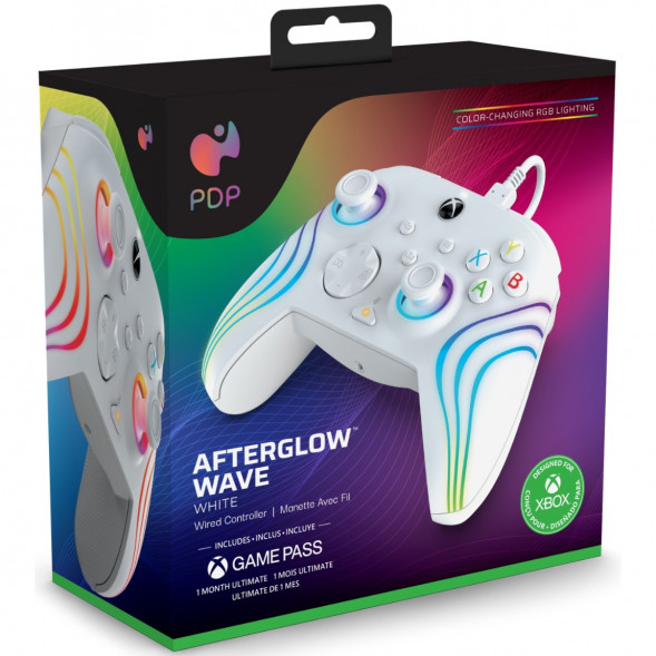 Геймпад проводной PDP для Xbox Afterglow Wave, White в Барнауле