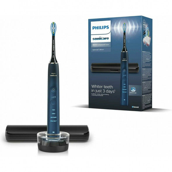 Электрическая звуковая зубная щетка Philips Sonicare DiamondClean 9000 HX9911/88, темно-синий в Барнауле
