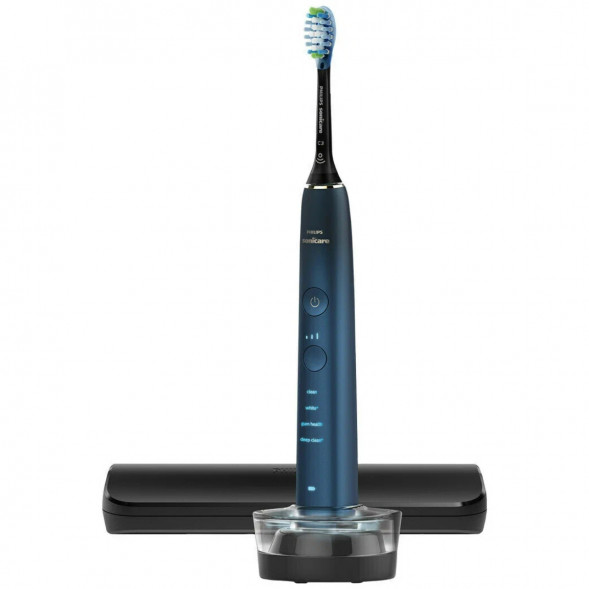 Электрическая звуковая зубная щетка Philips Sonicare DiamondClean 9000 HX9911/88, темно-синий в Барнауле