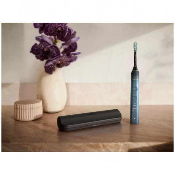 Электрическая звуковая зубная щетка Philips Sonicare DiamondClean 9000 HX9911/88, темно-синий в Барнауле