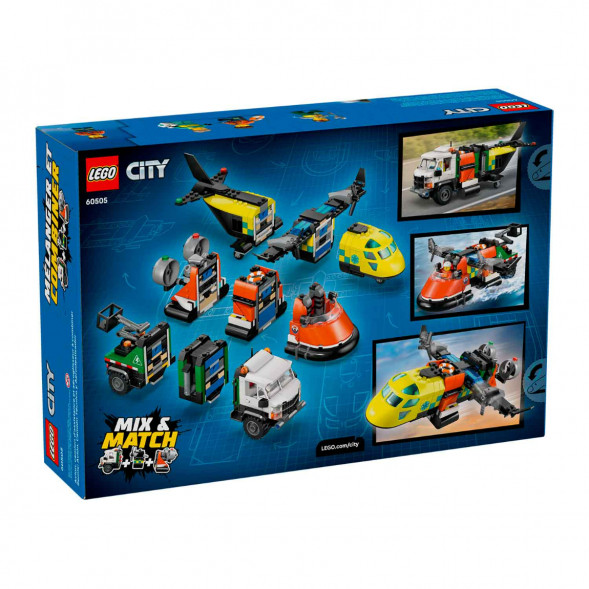 Конструктор LEGO City 60505 Самолет, сервисный грузовик и судно на воздушной подушке в Барнауле