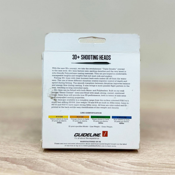 Рыболовная леска Guideline Power Taper 3D+ #37761 8/9 DH, Yellow в Барнауле