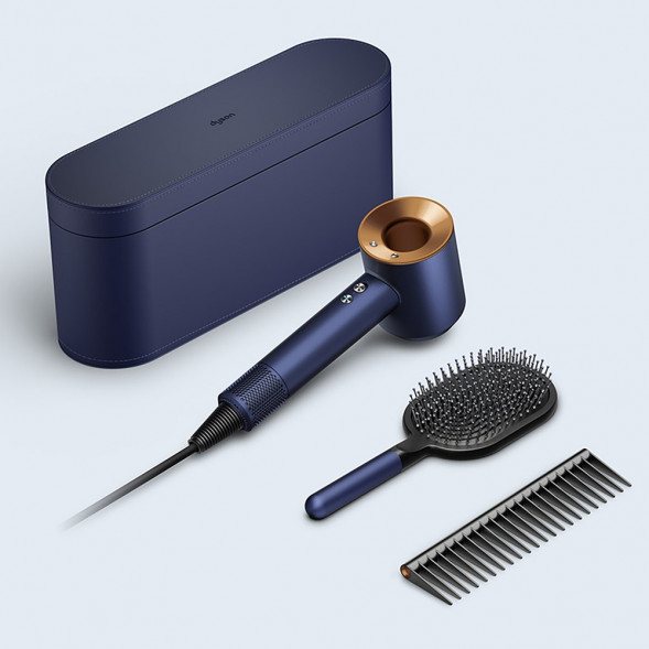Фен Dyson Supersonic HD07 с набором расчесок, синий/медный в Барнауле